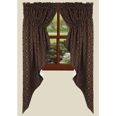 Black Mustard Lover㦙??S Knot Jacquard Gathered Swag Lined C6130011 - The Fox Decor